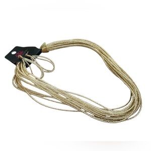 Paparazzi | Metallic Seed Bead Multi Strand 2Pc Set Earrings & Necklace